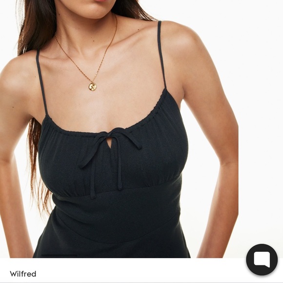 Aritzia Wilfred bellow dress midi in black size 2 - Picture 2 of 6